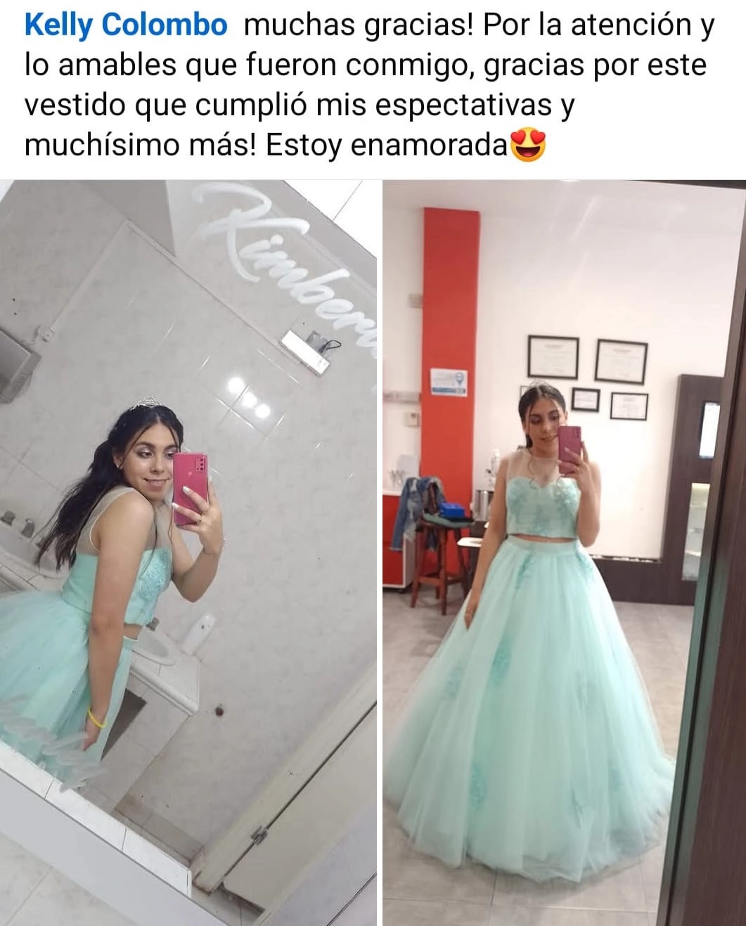 Mensaje de agradecimiento de una clienta de Kelly Colombo, imagen 12